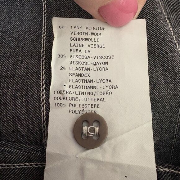 Armani Collezioni Gray Pinstriped Wool Blend Pencil Skirt Career Womens 8 (1732) - Picture 8 of 8